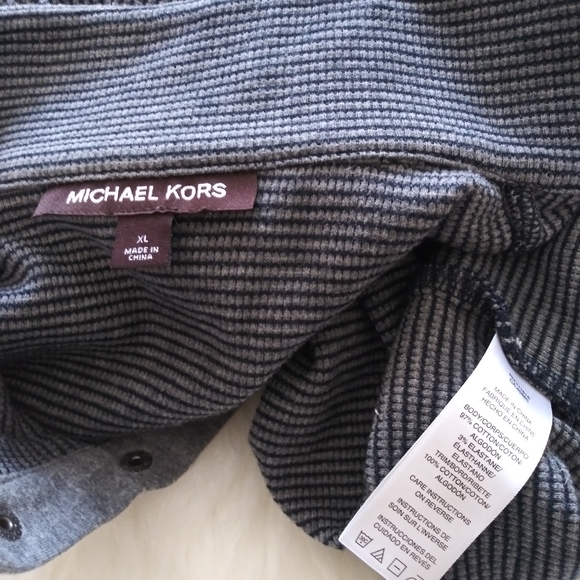 Michael Kors Women Men Grey Stripes Sweater XL - Picture 6 of 8